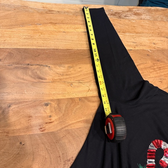 🔥FINAL•DEAL🔥 Karen Scott Black Long Sleeve Top with Candy Cane Design - Picture 6 of 9